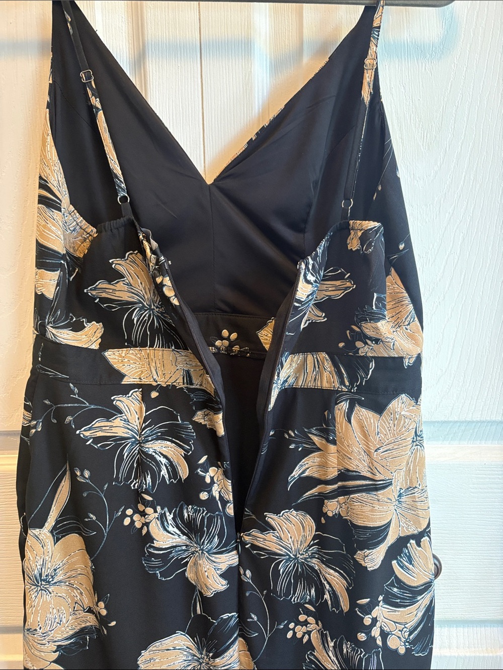 Lulu's Black Maxi Dress with Gold Floral Print - Picture 6 of 8